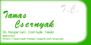 tamas csernyak business card